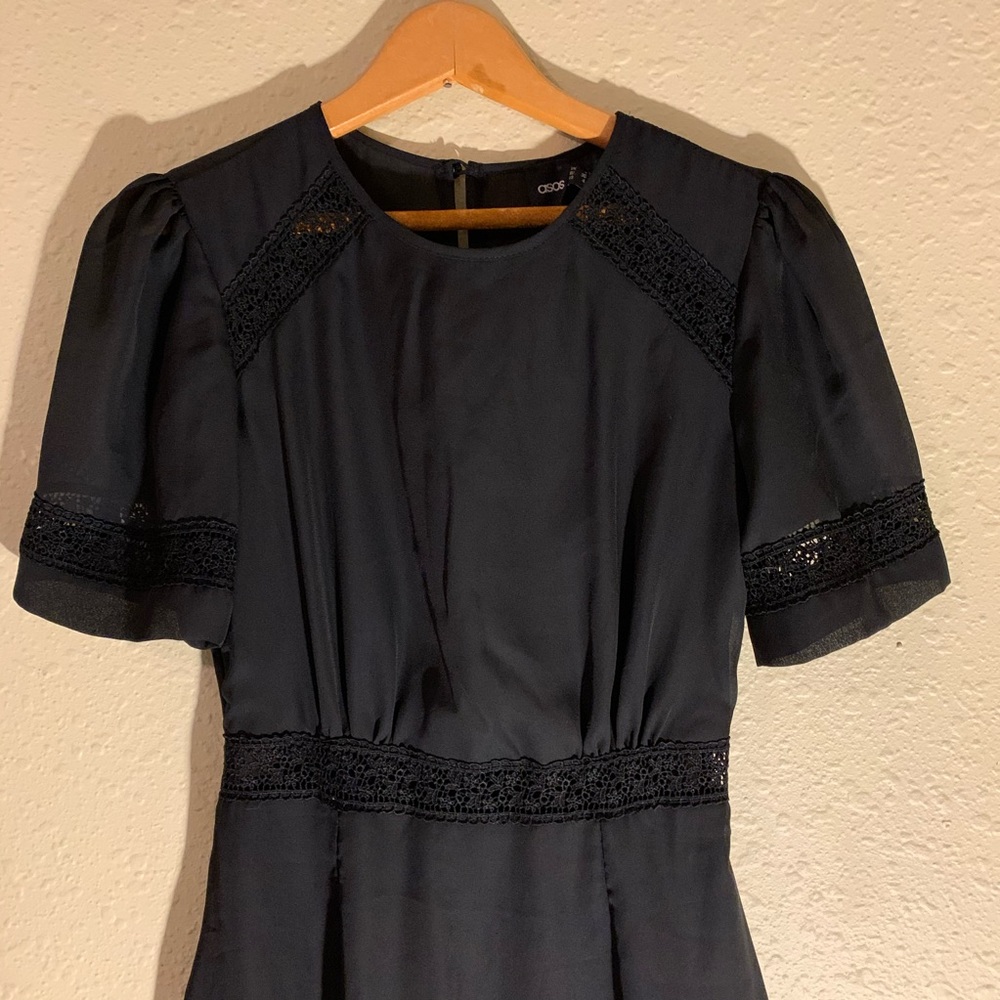 Asos NWT Black Lace Insert Dress
